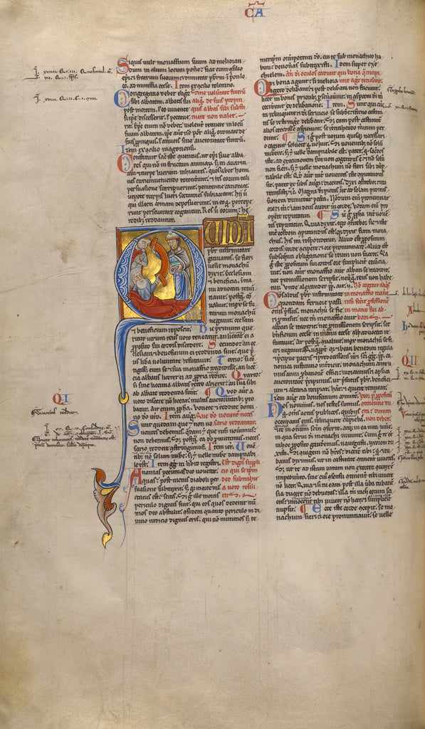Unknown:Initial Q: A Man on his Deathbed Giving his Testamen, Poster Print Wall Art