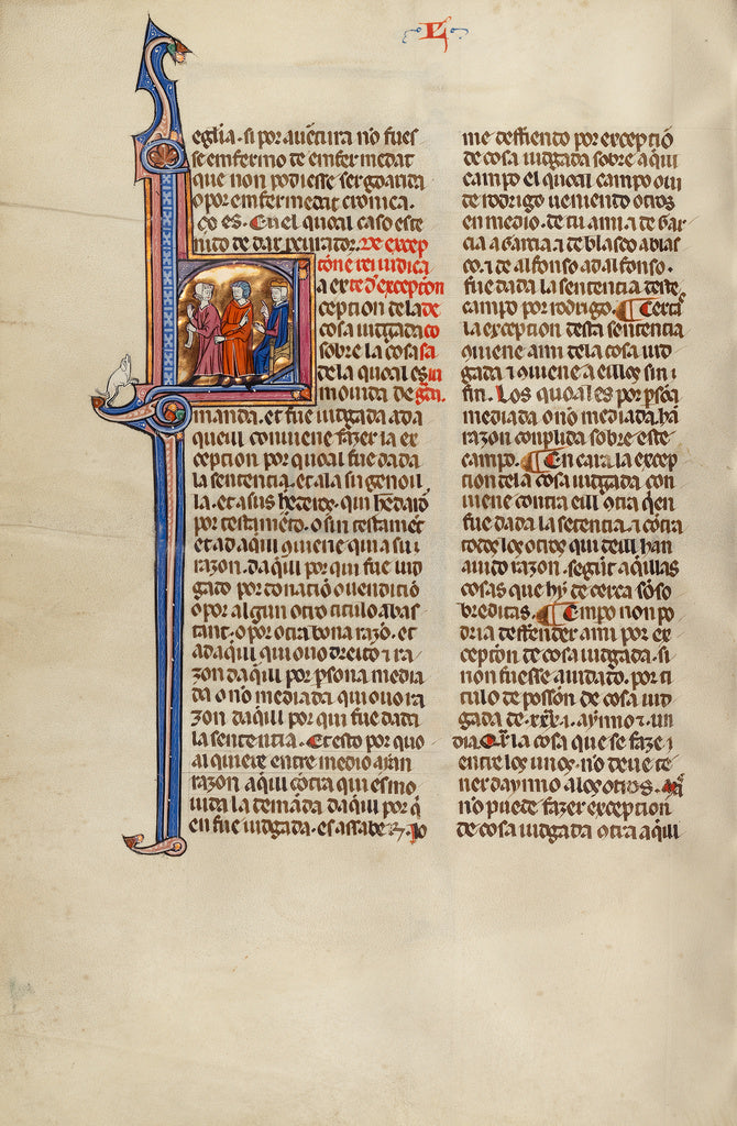 Michael Lupi de ÇandiuUnknown:Initial L: Two Men before a J, Poster Print Wall Art