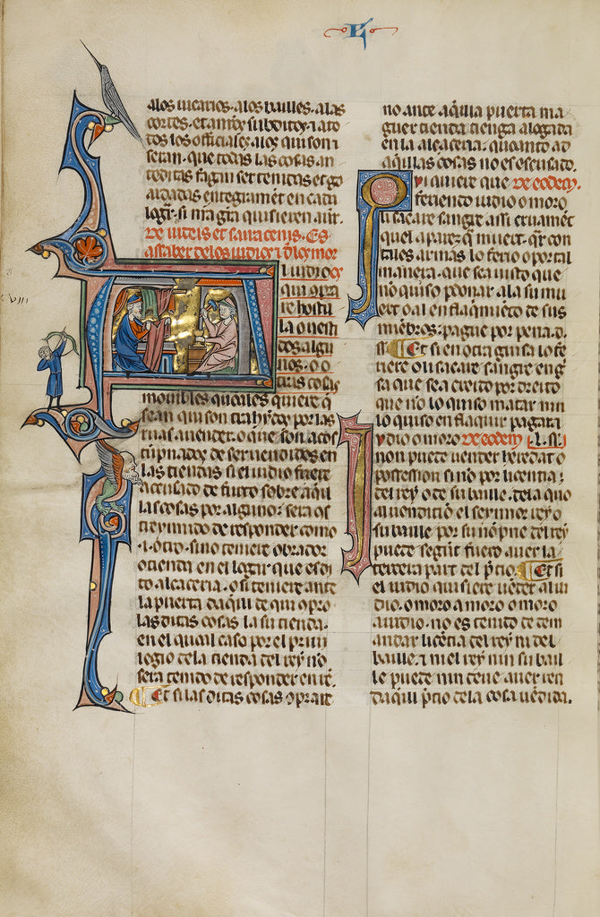 Michael Lupi de ÇandiuUnknown:Initial A: Two Jews in Conver, Poster Print Wall Art
