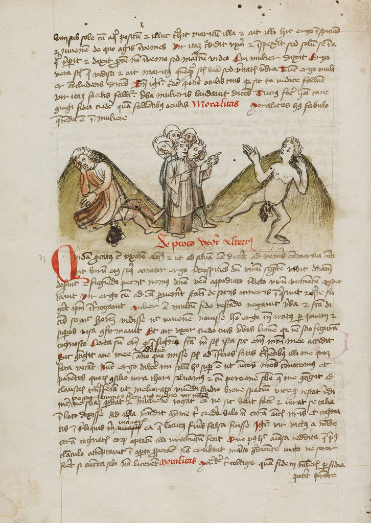 Unknown:A Woman and a Nude Man and a Cleric Speaking to the , Poster Print Wall Art