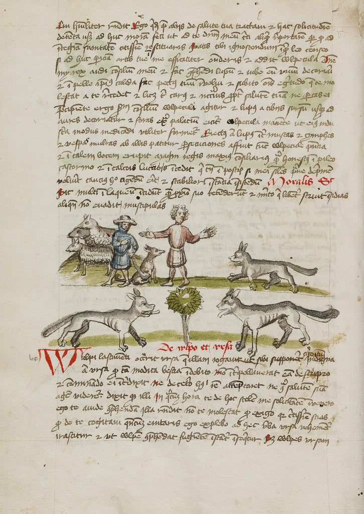Unknown:A Shepherd with his Dog and Flock; A Man Chasing Awa, Poster Print Wall Art