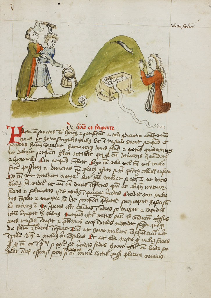 Unknown:A Woman in Prayer and a Snake on a Nearby Hillock; A, Poster Print Wall Art