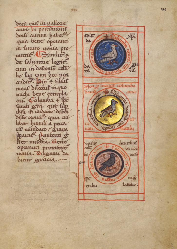 Unknown:Three Medallions with Doves, Poster Print Wall Art