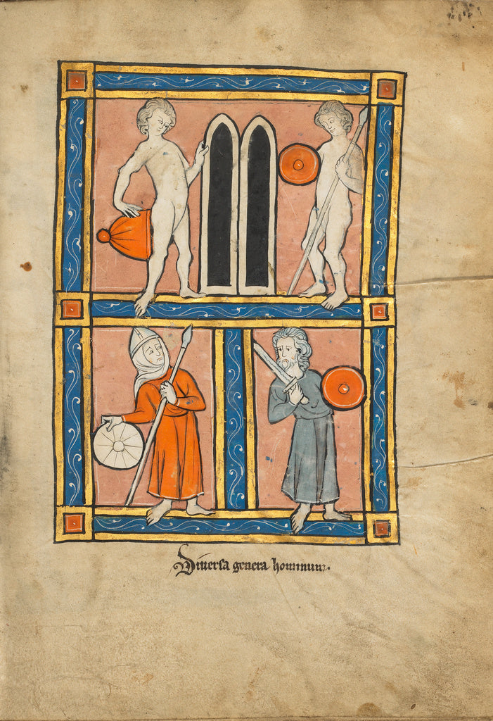 Unknown:Men with Shields and Weapons, Poster Print Wall Art