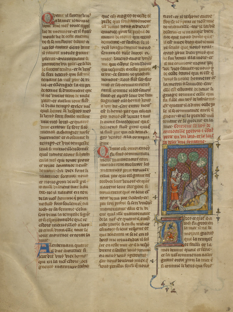 Unknown:King Tanor Placing his Child in a Well, Poster Print Wall Art