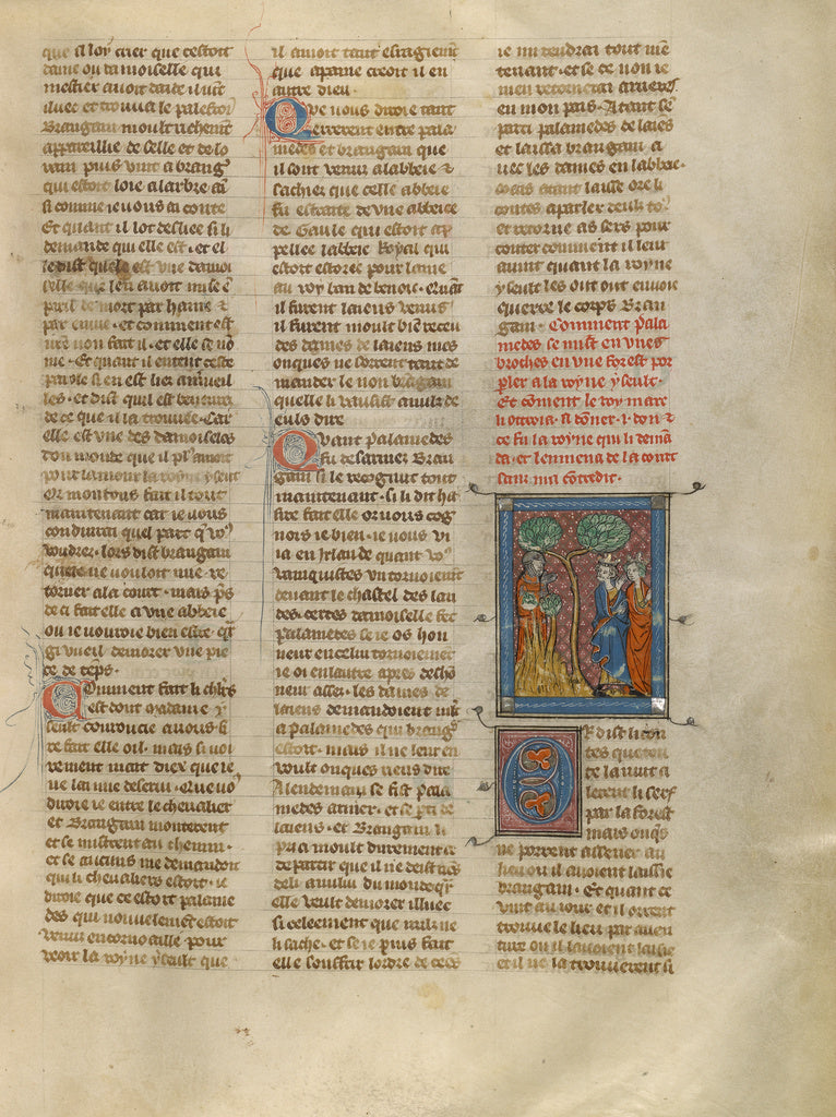 Unknown:Palamedes before King Mark and Iseult, Poster Print Wall Art