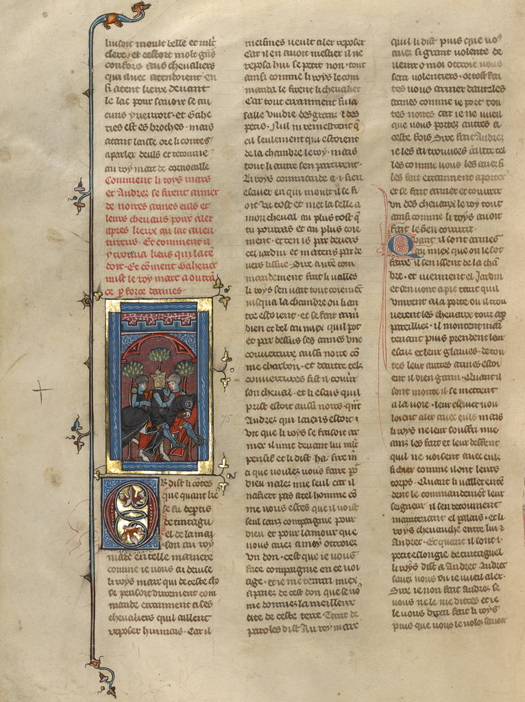 Unknown:King Mark and Andret on Horseback with Keu,16x12"(A3)Poster