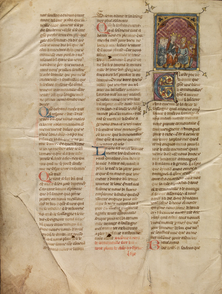 Unknown:King Mark with his Court, Poster Print Wall Art