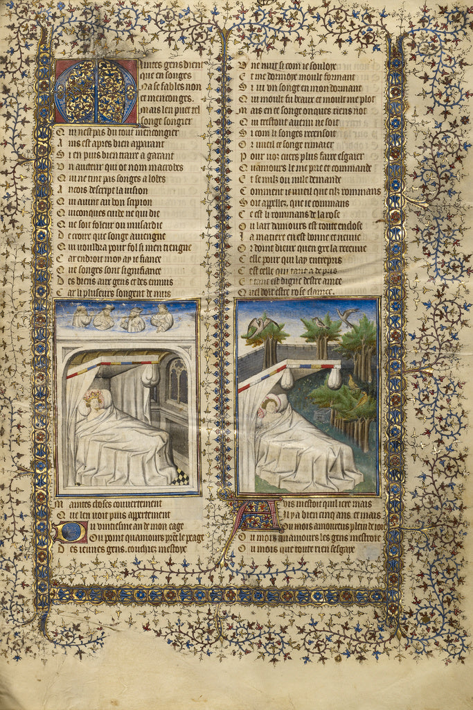 Unknown:Scipio Lying in Bed Dreaming; Guillaume de Lorris Ly, Poster Print Wall Art