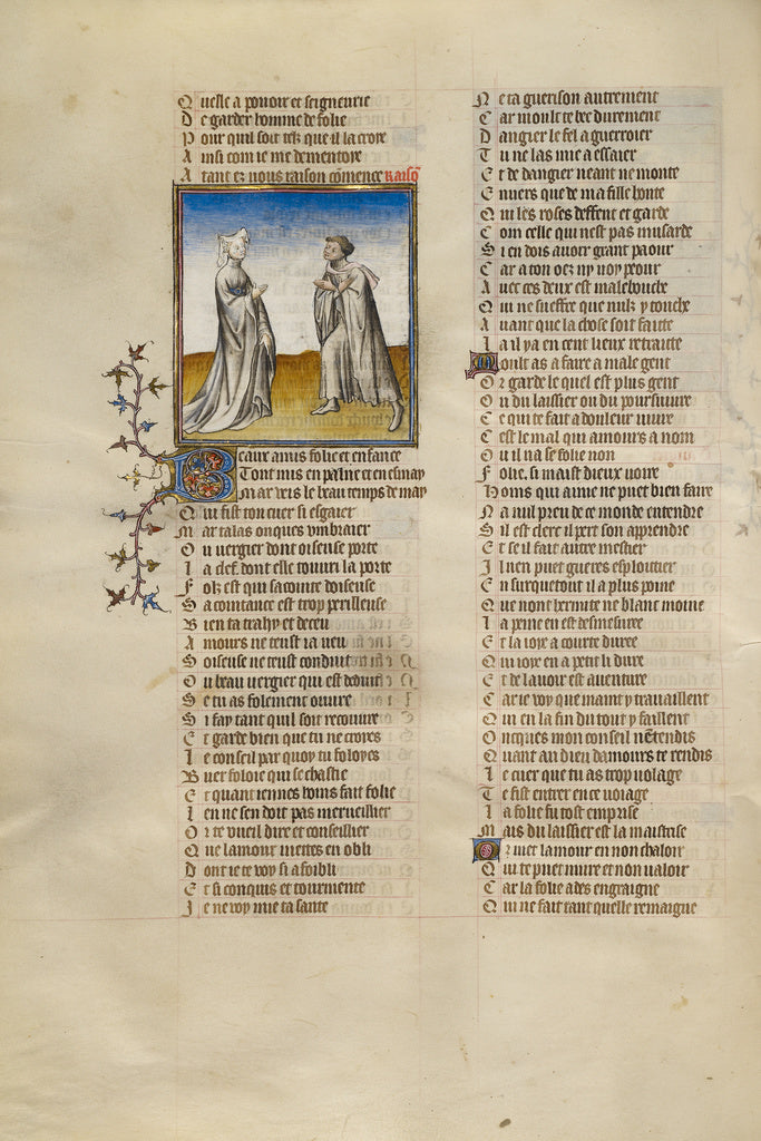 Unknown:The Personification of Reason Instructing the Lover, Poster Print Wall Art