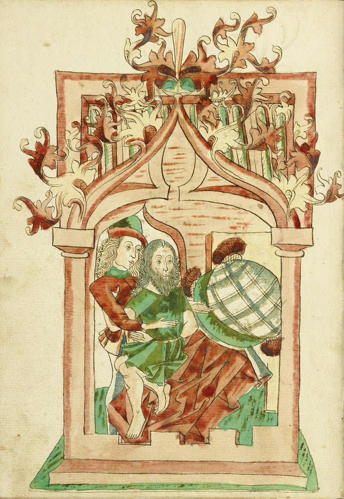 Hans SchillingFollower of:King Avenir and the Hermit, Poster Print Wall Art