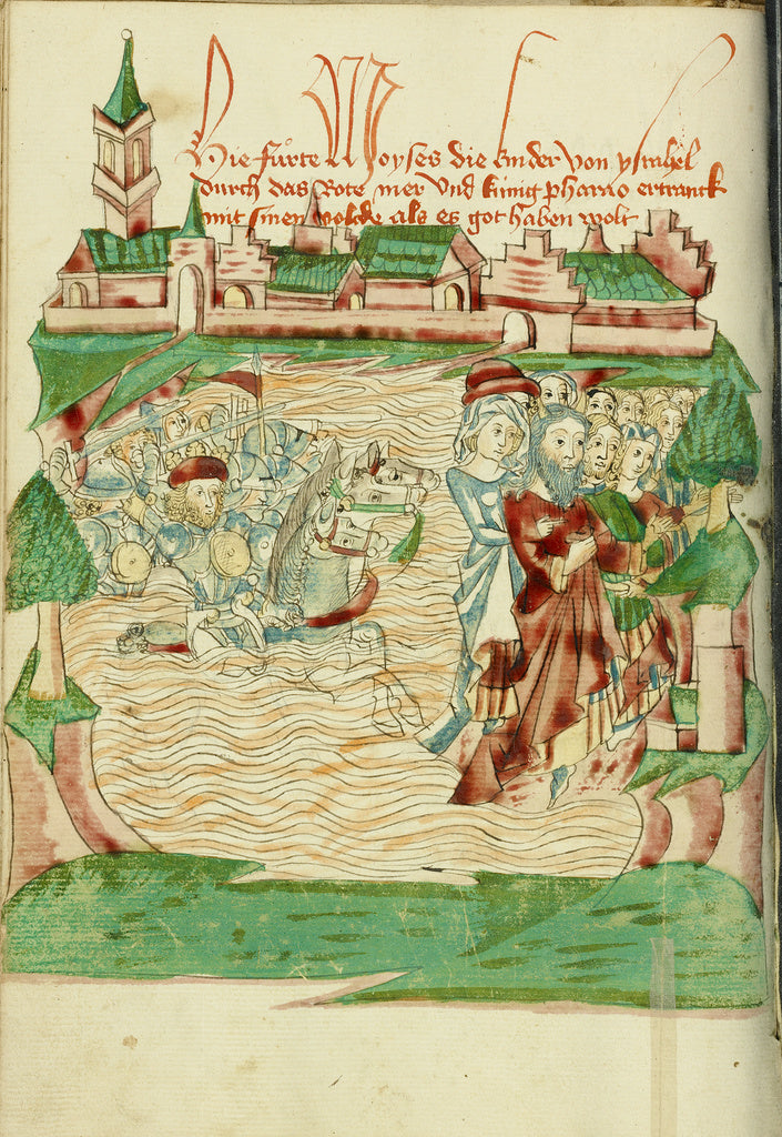 Hans SchillingFollower of:The Crossing of the Red Sea, Poster Print Wall Art