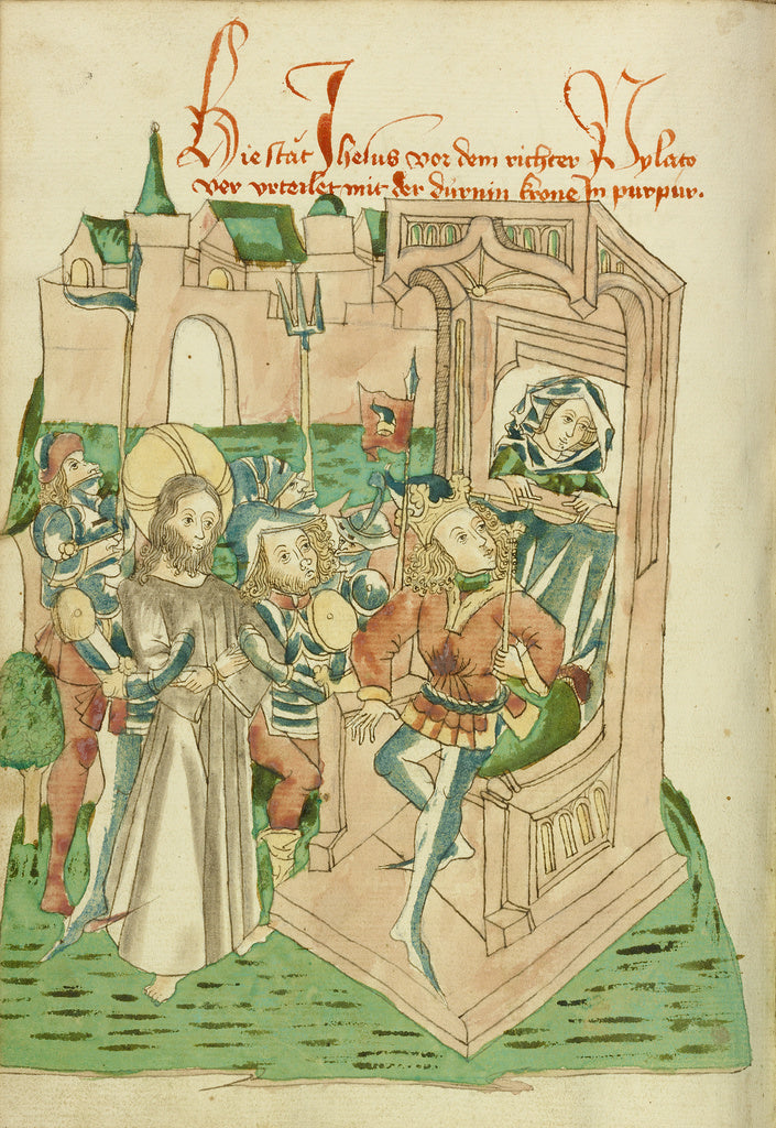 Hans SchillingFollower of:Christ before Pilate, Poster Print Wall Art