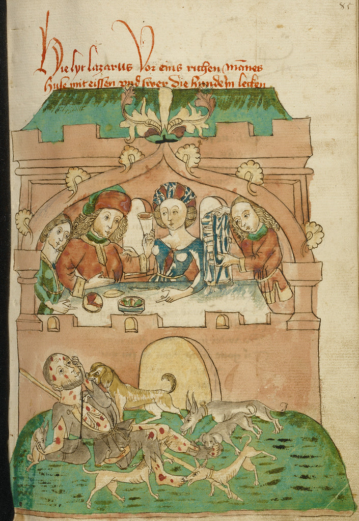 Hans SchillingFollower of:The Banquet of the Rich Man with L, Poster Print Wall Art