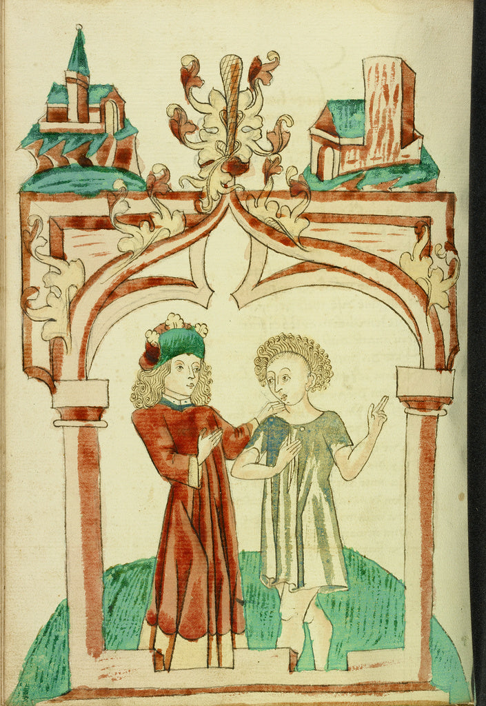 Hans SchillingFollower of:Josaphat with the Youth in a coars, Poster Print Wall Art