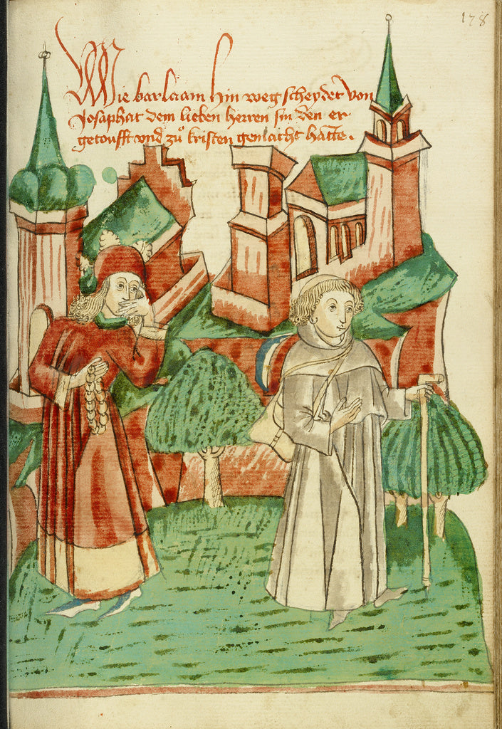 Hans SchillingFollower of:Barlaam Departs as Josaphat Watche, Poster Print Wall Art