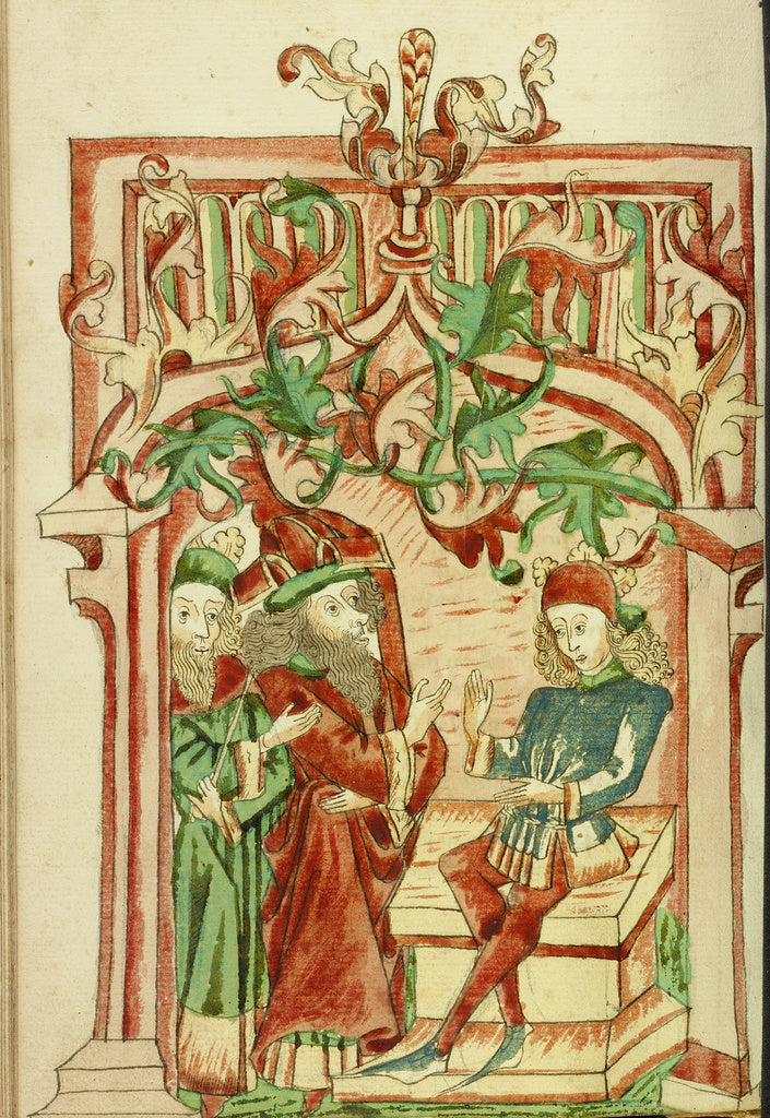 Hans SchillingFollower of:King Avenir and a Doctor come to J, Poster Print Wall Art