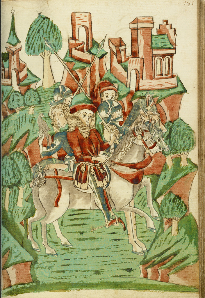 Hans SchillingFollower of:Horsemen Searching for Josaphat, Poster Print Wall Art