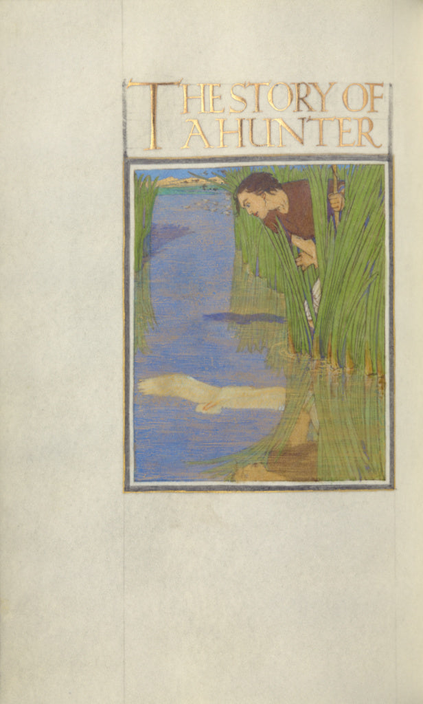 Florence Kingsford Cockerell:A Hunter Standing in Reeds and ,16x12