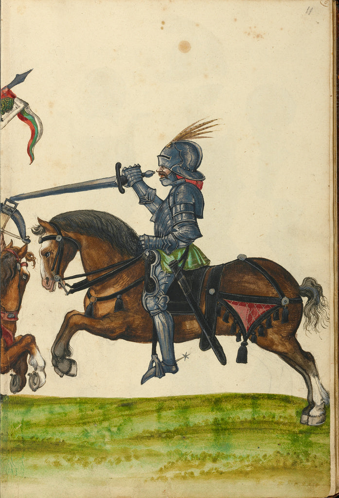 Unknown:Three Horsemen in Armor from the Time of Emperor Sig, Poster Print Wall Art