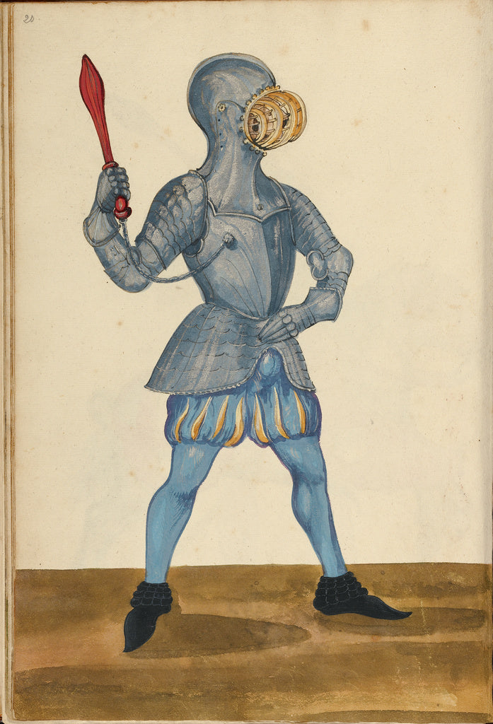 Unknown Artist:A Man Wearing Armor for a Tournament Contest, Poster Print Wall Art