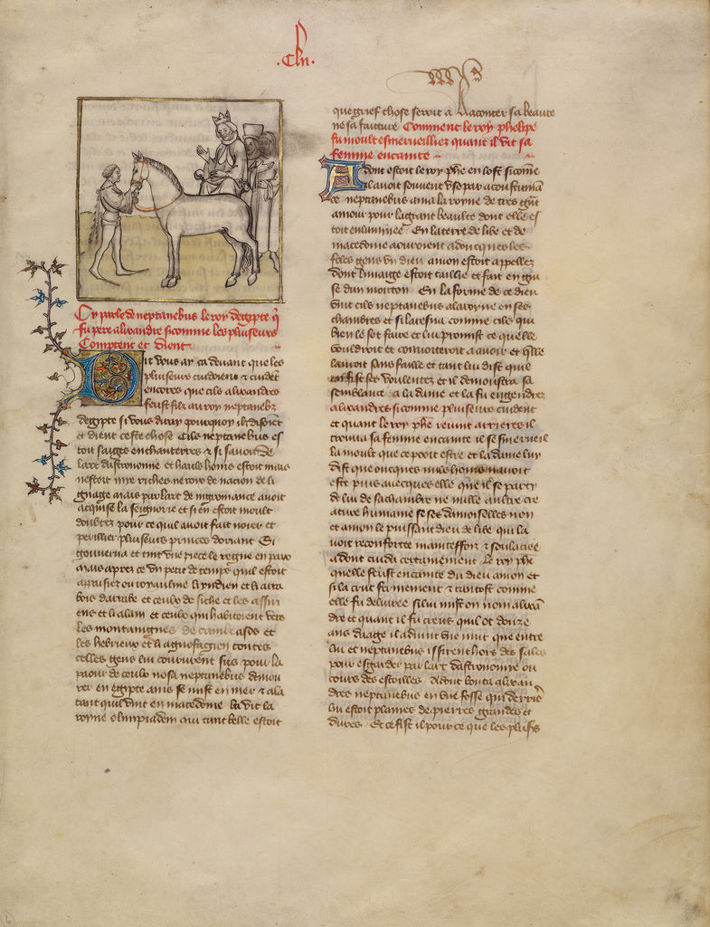 First Master of the Bible historiale of Jean de Berry:Alexan, Poster Print Wall Art