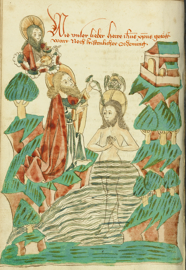 Hans SchillingFollower of:Baptism of Christ, Poster Print Wall Art