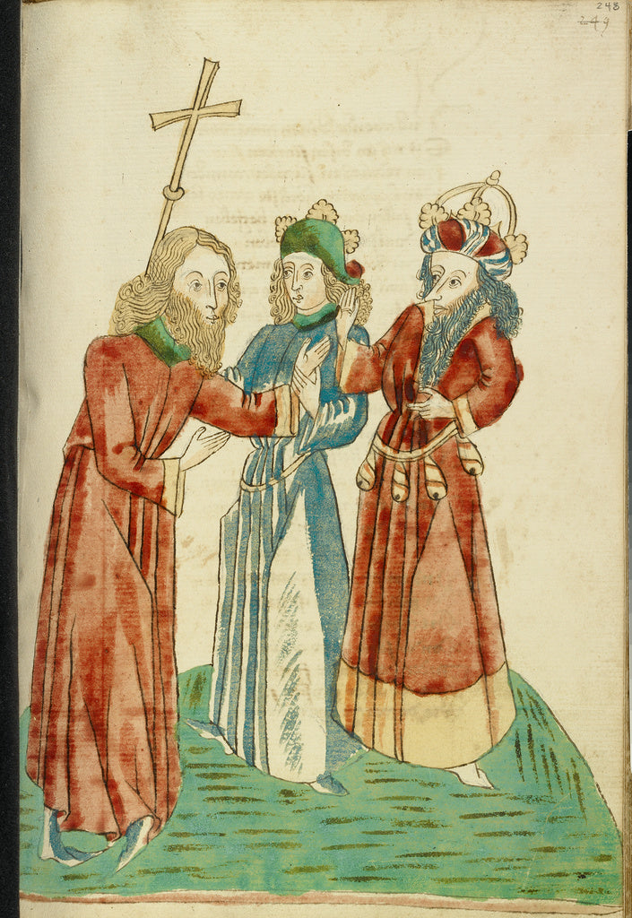 Hans SchillingFollower of:King Avenir and Josaphat Converse , Poster Print Wall Art