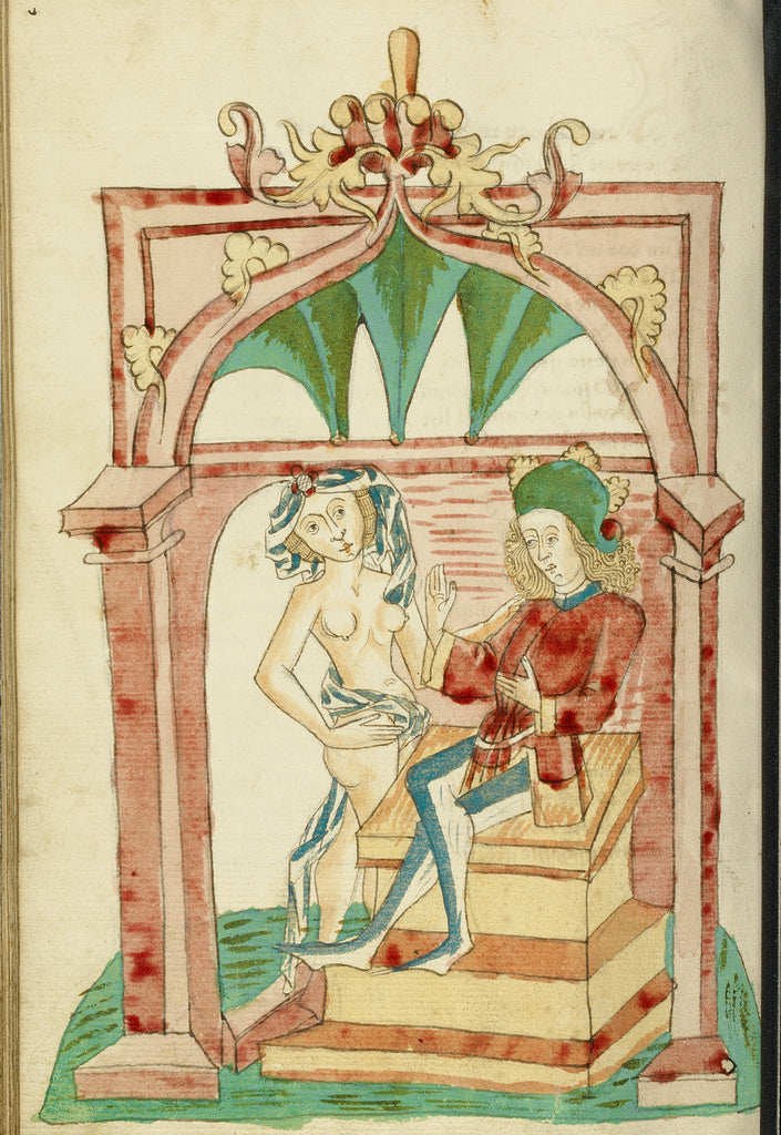 Hans SchillingFollower of:Josaphat Enthroned Tempted by a Na, Poster Print Wall Art
