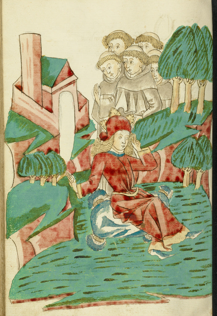 Hans SchillingFollower of:Josaphat sits Dreaming in a Landsc, Poster Print Wall Art