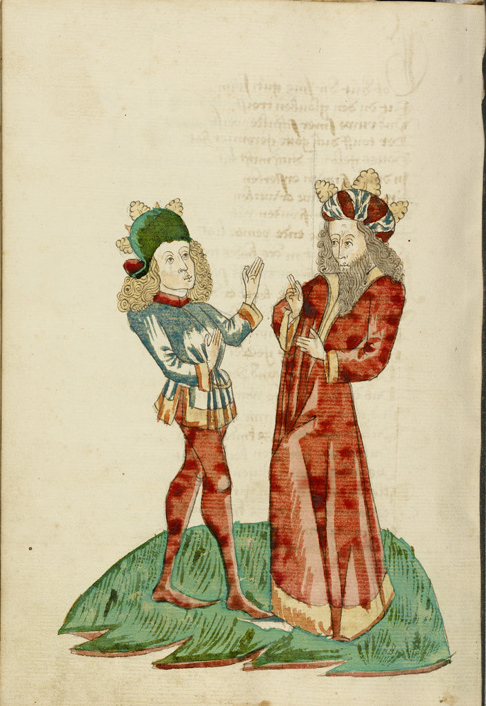 Hans SchillingFollower of:King Avenir and Josaphat in Conver, Poster Print Wall Art