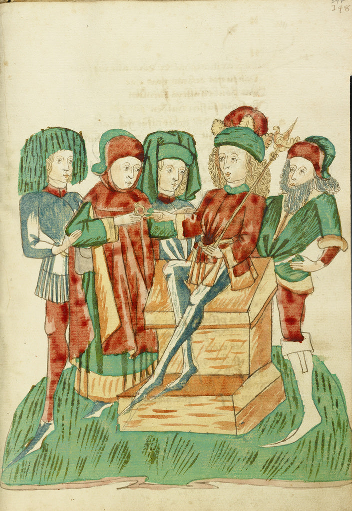 Hans SchillingFollower of:Barochias is Enthroned as King and, Poster Print Wall Art