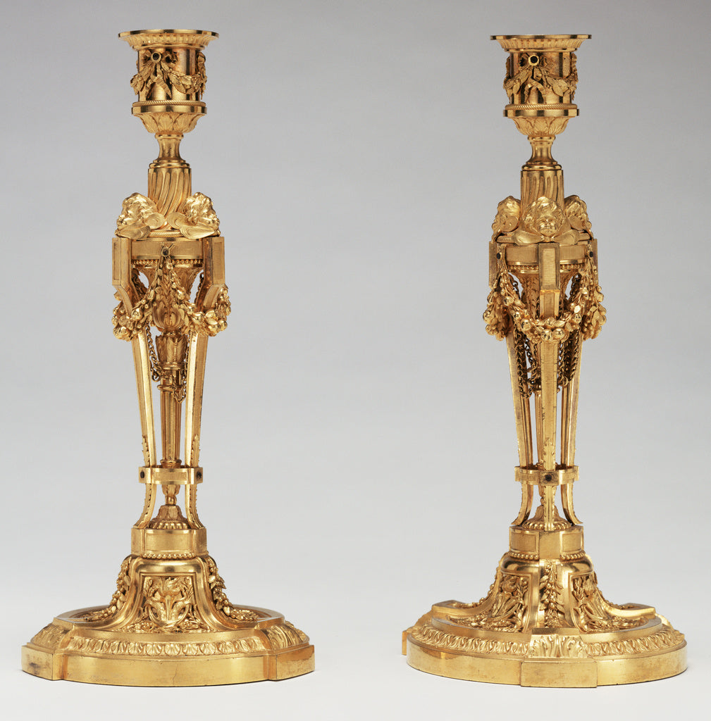 Etienne Martincourt:Pair of Candlesticks, Poster Print Wall Art