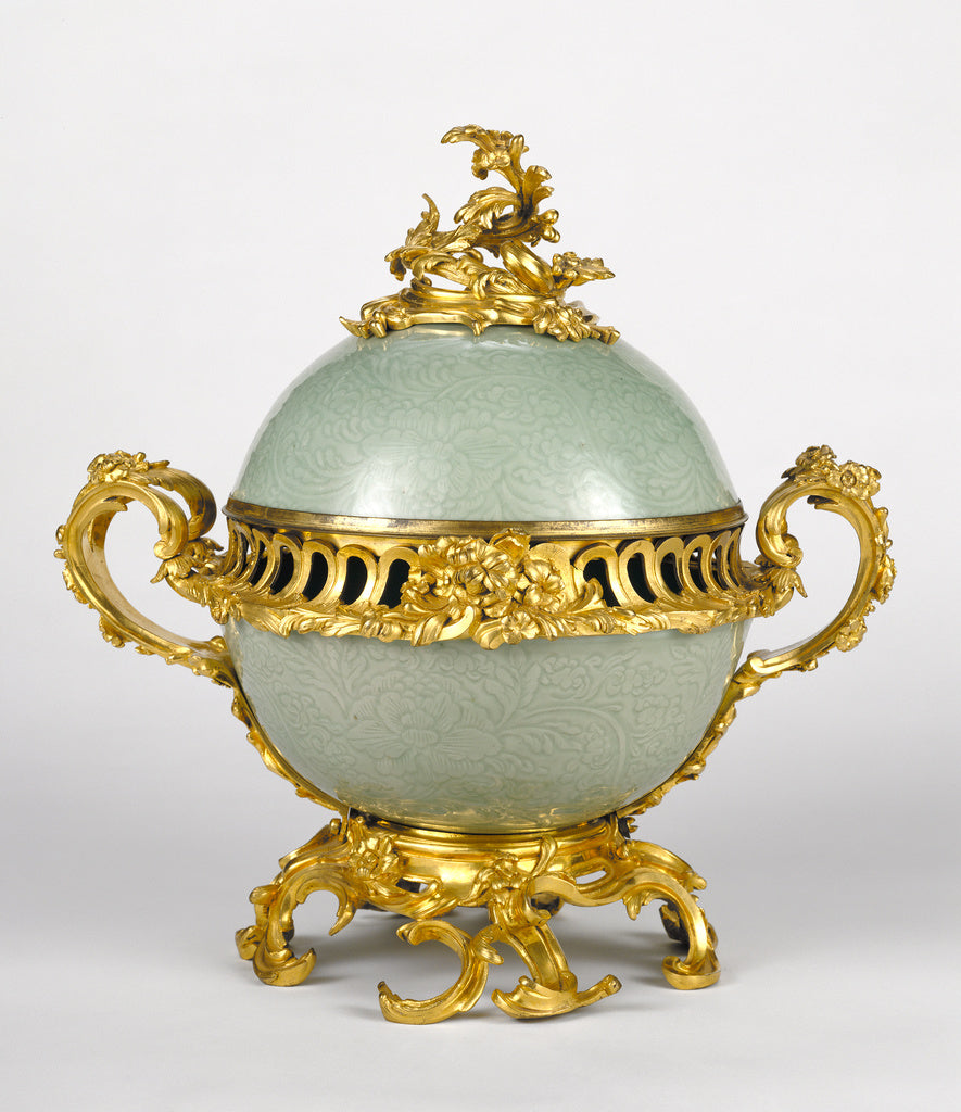 Unknown:Mounted Lidded Bowl, Poster Print Wall Art