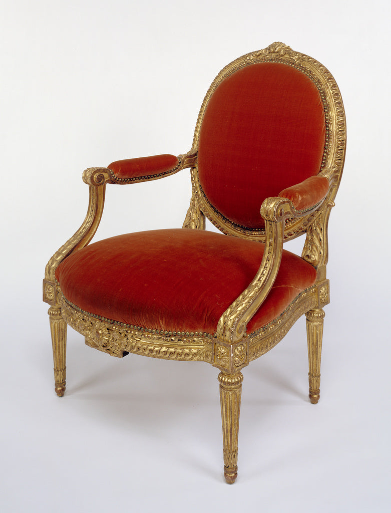 Jacques-Jean-Baptiste Tilliard:One Armchair (of a set of fou, Poster Print Wall Art