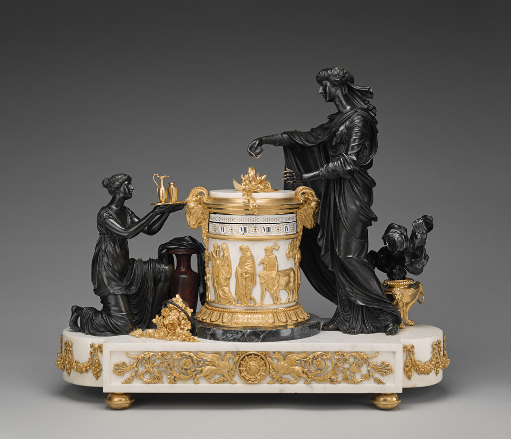 Pierre-Philippe ThomireClock case attributed to:Mantel Clock, Poster Print Wall Art
