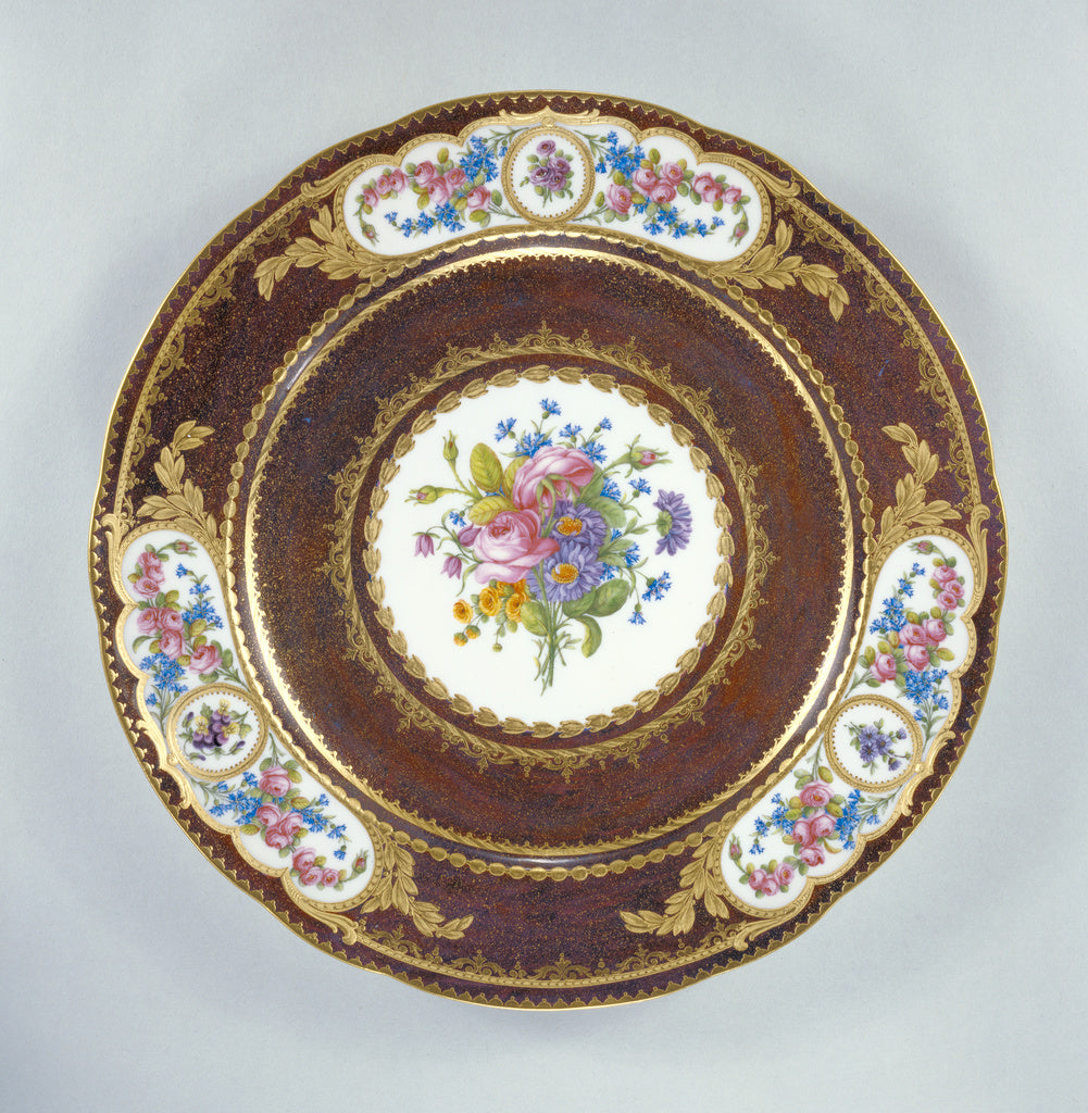 Antoine CapelleGround color painted by:Plate (assiette d'ech, Poster Print Wall Art