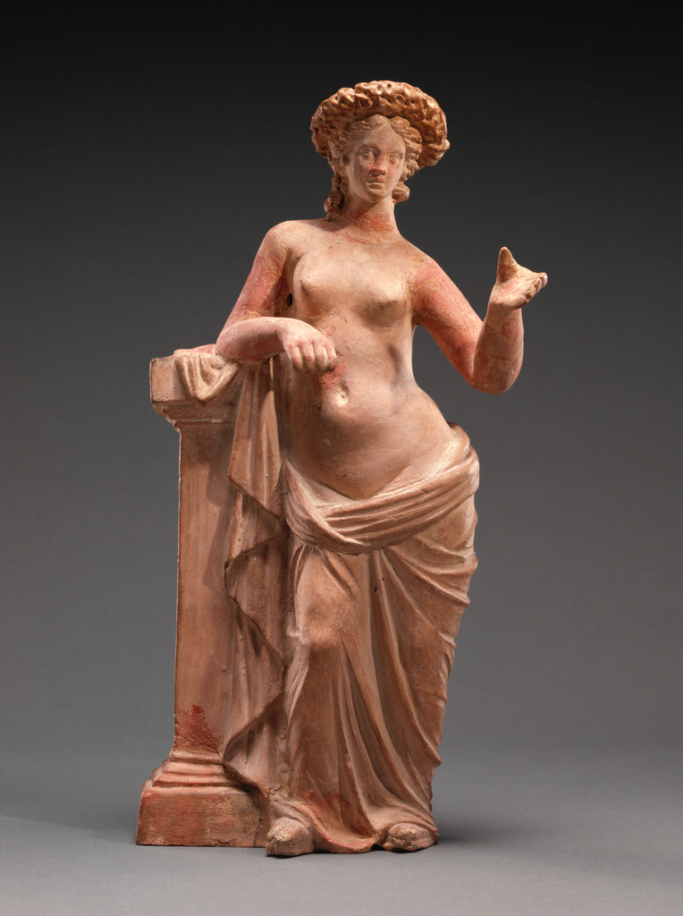 Unknown:Statuette of Aphrodite Leaning on a Pillar, Poster Print Wall Art