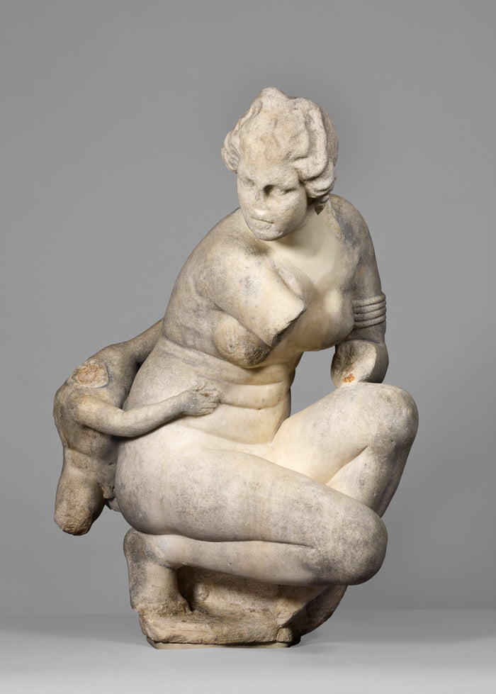 Unknown:Statue of a Crouching Venus,16x12