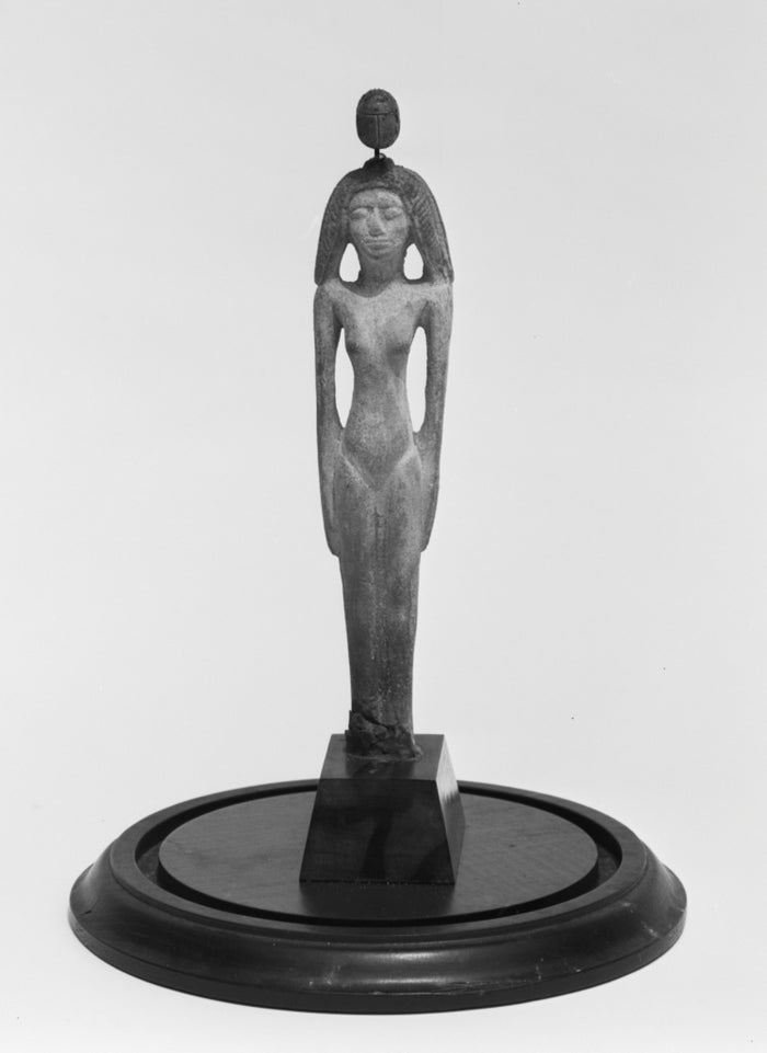 Unknown:Imitation Egyptian Terracotta Statuette of a Girl; S,16x12