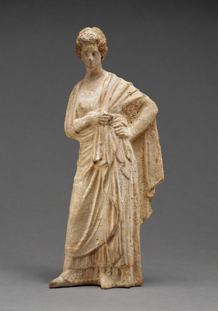 Unknown:Statuette of a Draped Female, Poster Print Wall Art