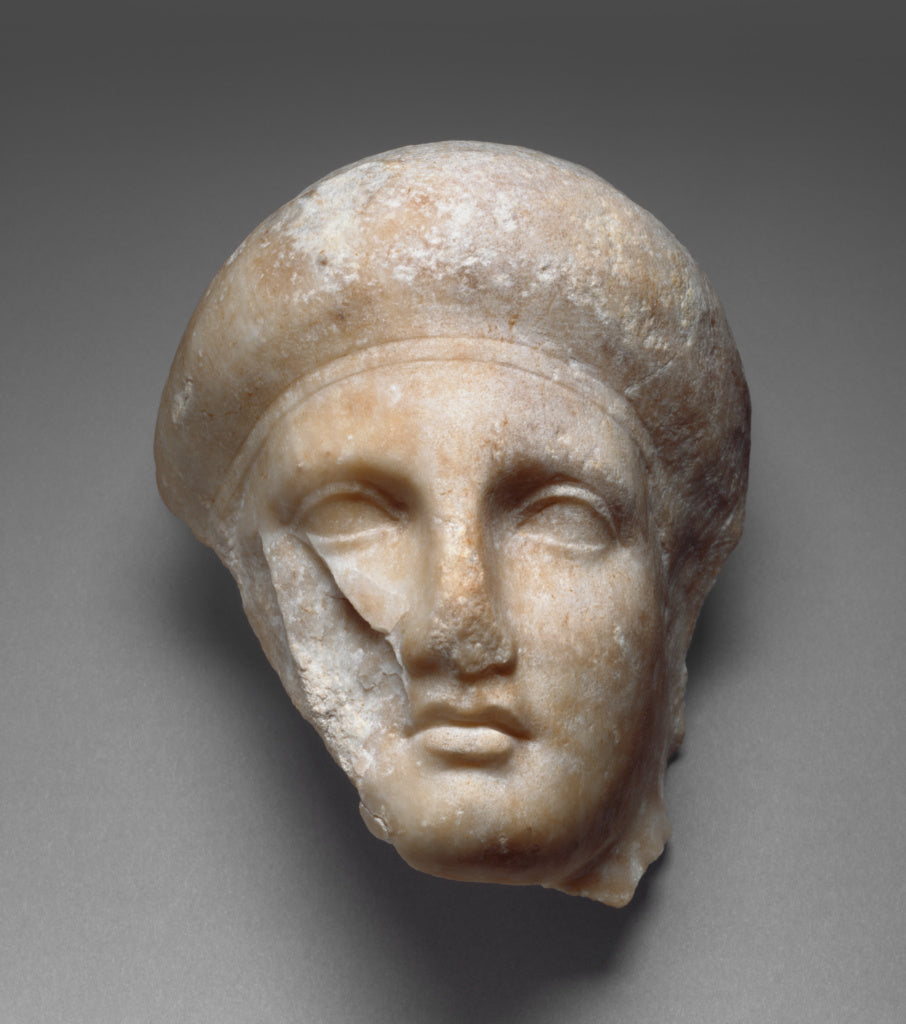 Unknown:Head of a Female Attendant from a Grave Naiskos,16x12"(A3)Poster