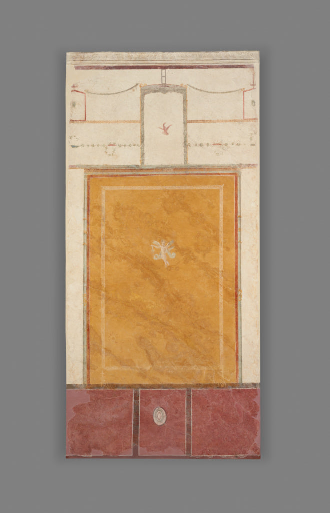 Unknown:Frescoed Wall with White Ground and Yellow Center Pa, Poster Print Wall Art