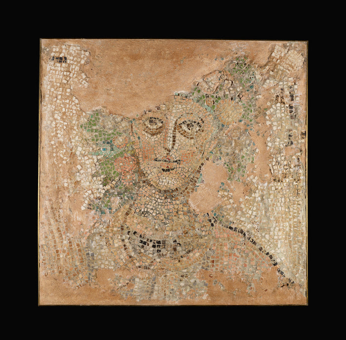 Unknown:Fragment of a Mosaic Floor with Head of a Season,16x12