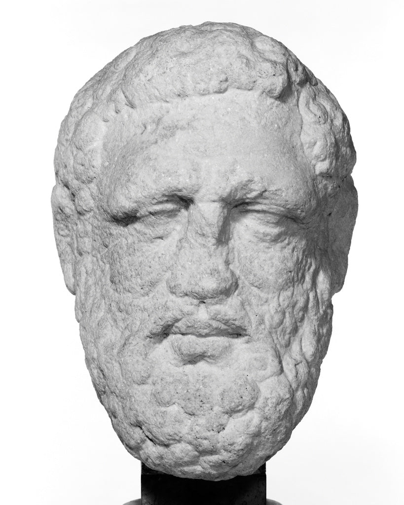 Unknown:Unfinished Head of Bearded Herakles, Poster Print Wall Art
