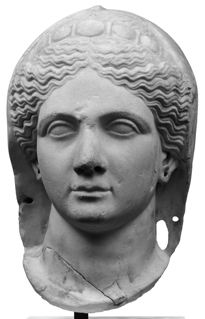Unknown:Portrait of a Veiled Female Head, Perhaps Sabina,16x12