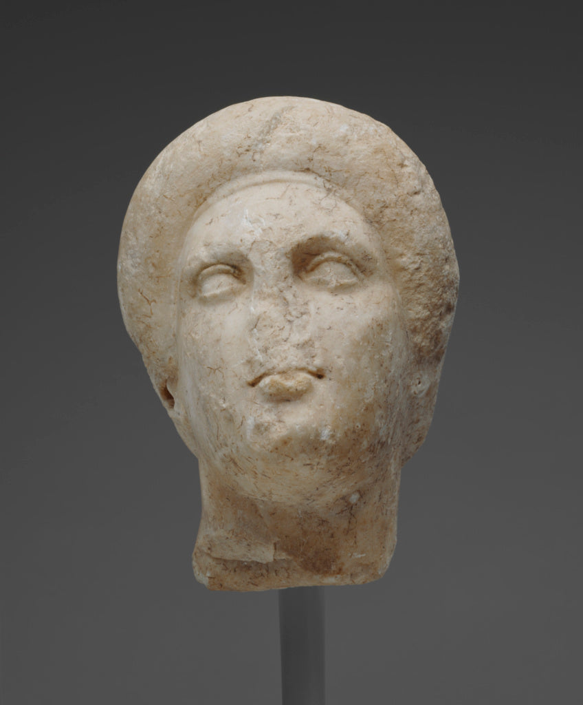 Unknown:Head of a Woman from a Grave Naiskos, Poster Print Wall Art