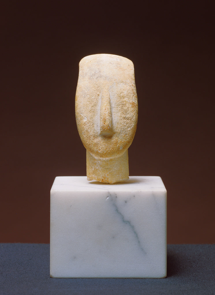 Unknown:Head Fragment from a Cycladic Figure (Spedos Variety,16x12"(A3)Poster