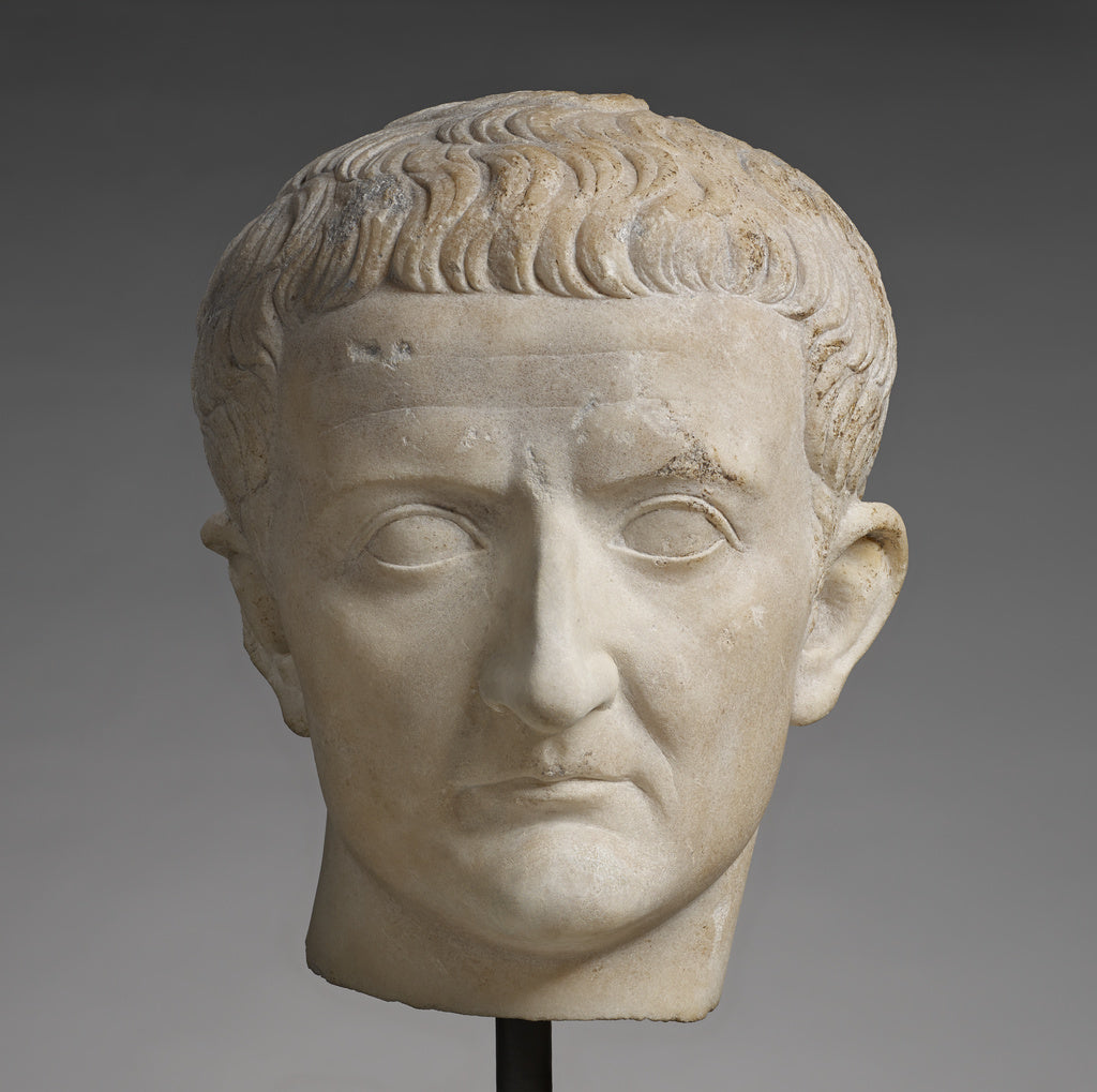 Unknown:Portrait Head of Tiberius ("The Lansdowne Tiberius"), Poster Print Wall Art