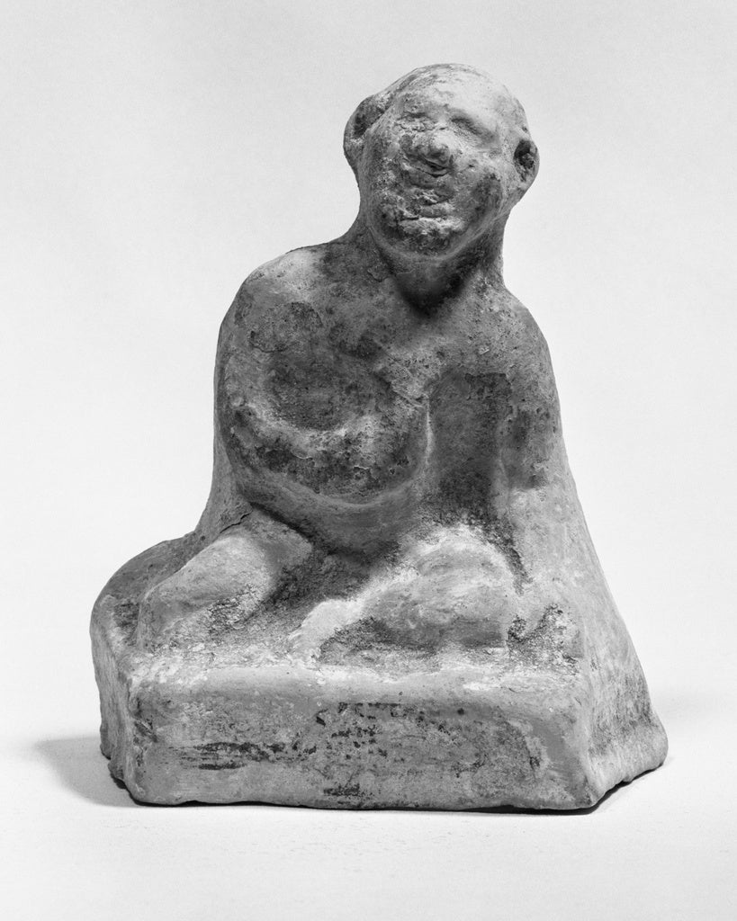 Unknown:Statuette of a Crouching Satyr, Poster Print Wall Art